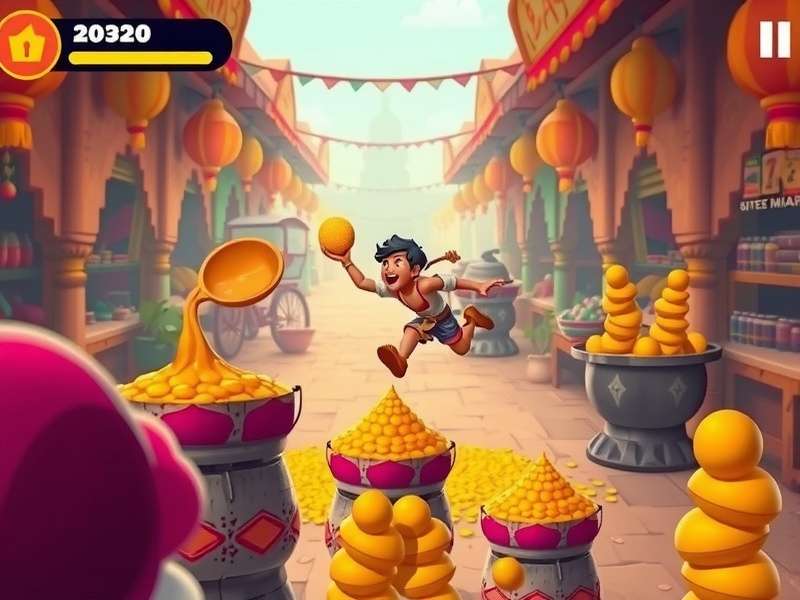 Dal Jumper gameplay screenshot showing a character jumping over spicy chutney pits